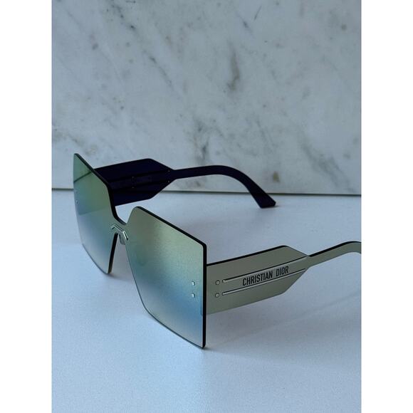 NEW Dior DiorClub M5U Rimless Square Sunglasses Gold Mirror main image 6